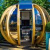garden pods - photo of big garden pod with glass walls.