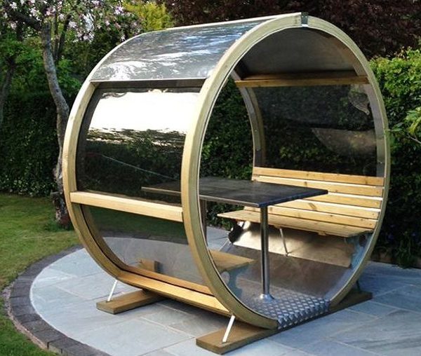 garden pods - photo garden pod with bench and tablen and without doors